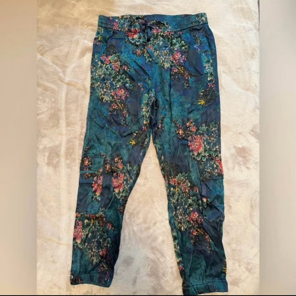 Johnny Was silk floral lounge pant